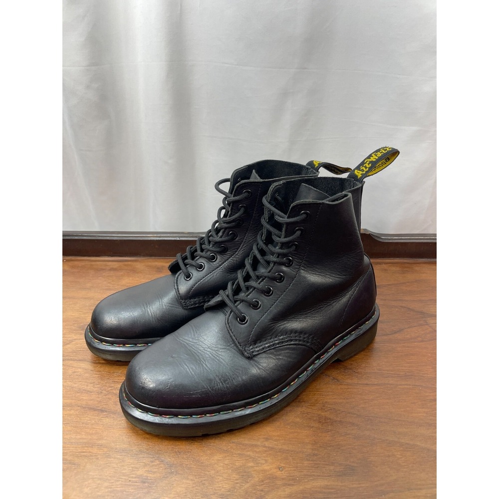 Dr Martens VTG 90's USM 9 UK 8 Pascal Rainbow Stitch Air WaveLace Up Combat Boot
